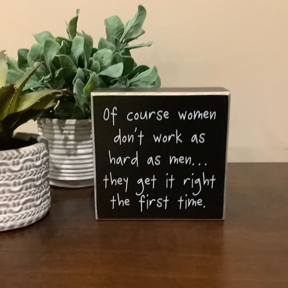 Adorable Wood Painted Decorative WOMEN Sign